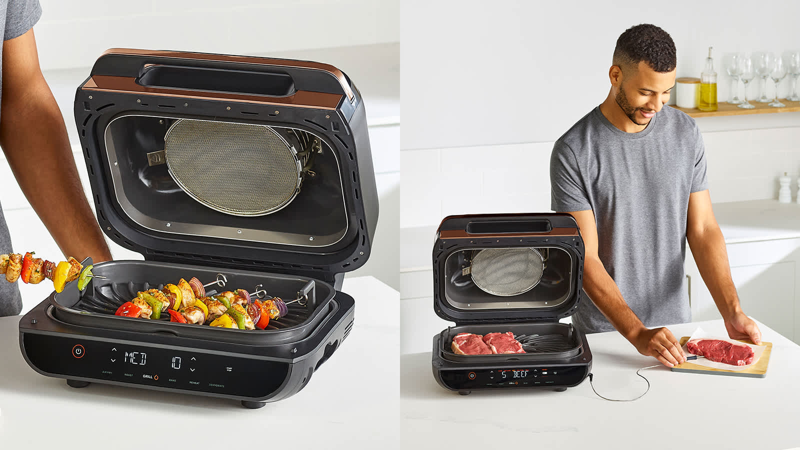 Ninja Deluxe Black & Copper Edition Foodi MAX Health Grill